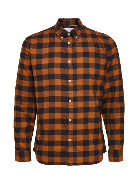 Selected Slim Flannel Shirt LS - Monks Robe Box